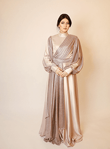 Elegant Creamy Modest Dress